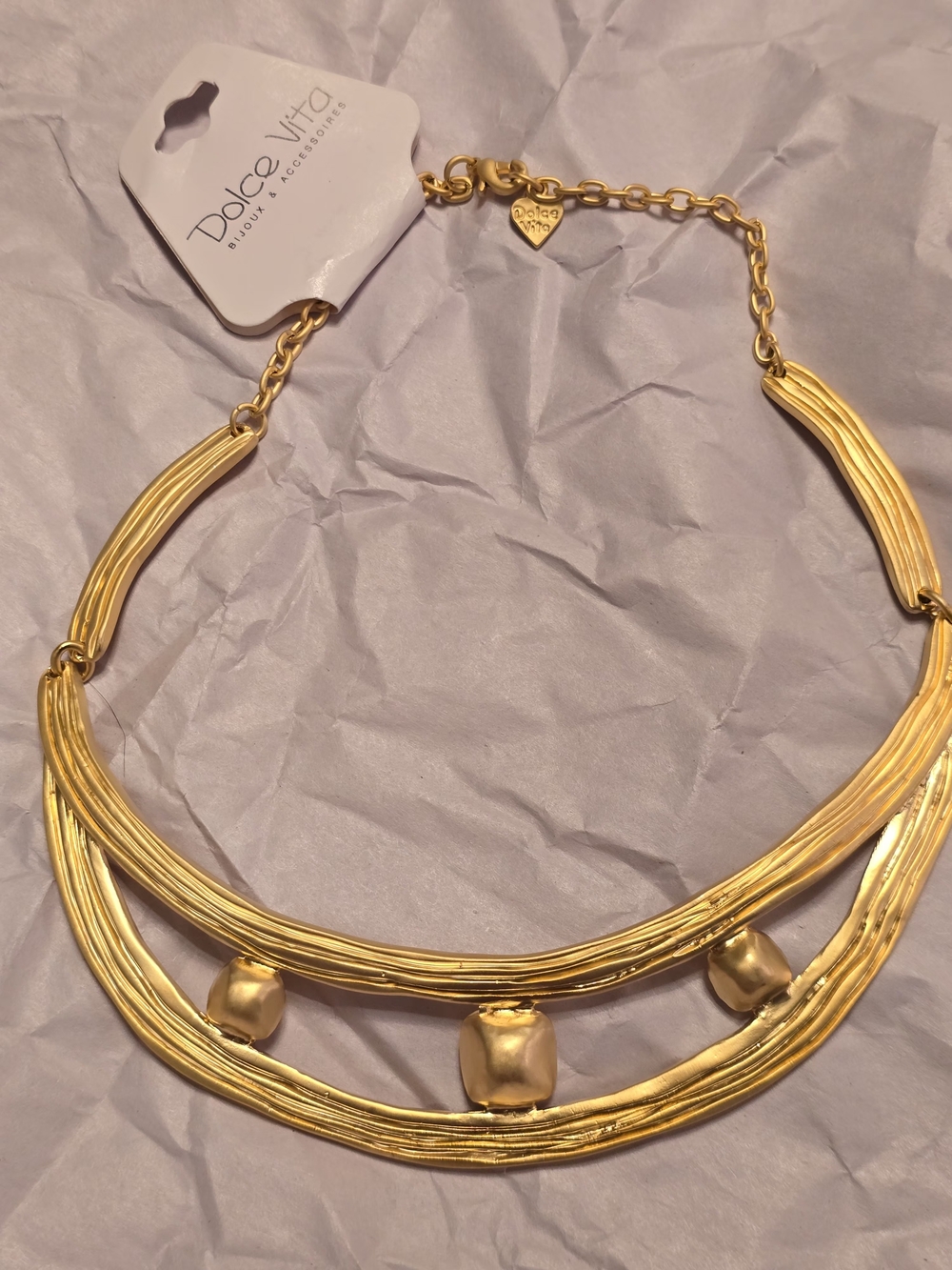 Dolce Vita Paris Vintage Cleopatra Style Statement Necklace - SIGNED NWT